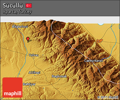 Physical 3D Map of Sücüllü