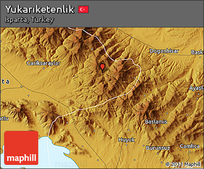 Physical 3D Map of Yukarıketenlik
