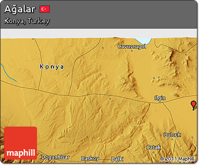 Physical 3D Map of Ağalar