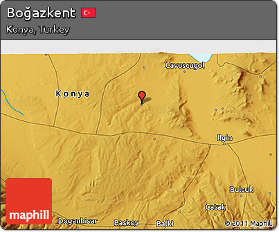 Physical 3D Map of Boğazkent