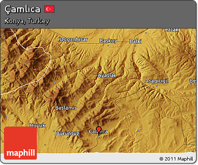 Physical 3D Map of Çamlıca