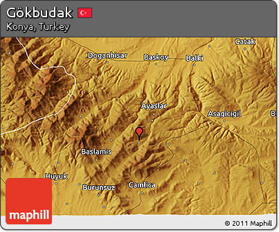 Physical 3D Map of Gökbudak