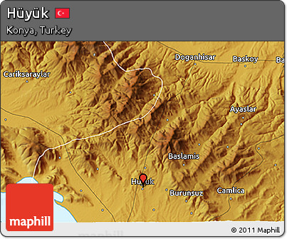 Physical 3D Map of Hüyük