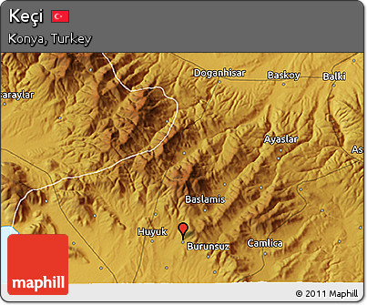 Physical 3D Map of Keçi