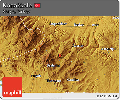 Physical 3D Map of Konakkale