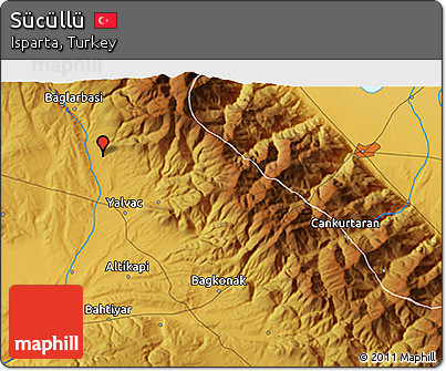 Physical 3D Map of Sücüllü