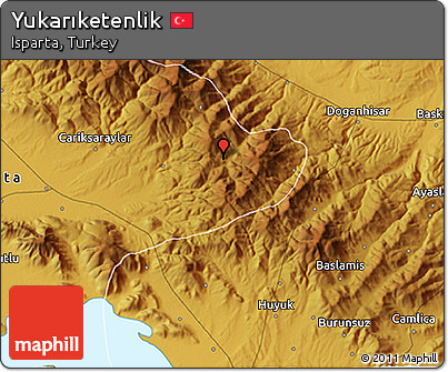 Physical 3D Map of Yukarıketenlik