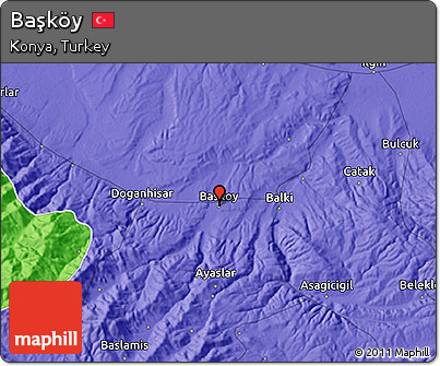 Political 3D Map of Başköy