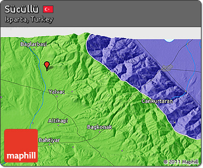 Political 3D Map of Sücüllü
