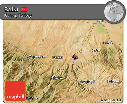 Satellite 3D Map of Balkı