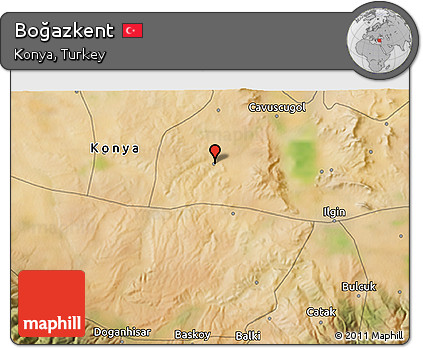 Satellite 3D Map of Boğazkent