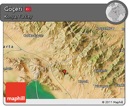 Satellite 3D Map of Göçeri
