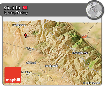 Satellite 3D Map of Sücüllü