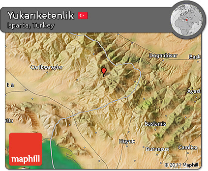 Satellite 3D Map of Yukarıketenlik