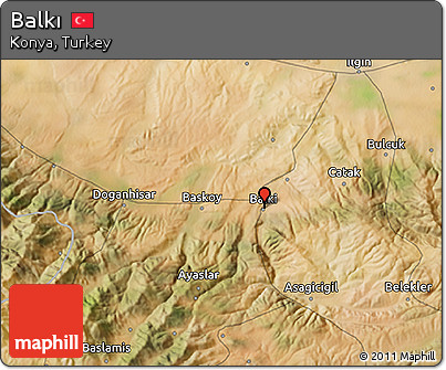 Satellite 3D Map of Balkı
