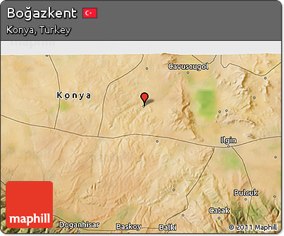 Satellite 3D Map of Boğazkent