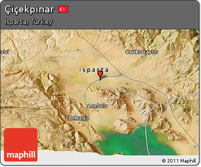 Satellite 3D Map of Çiçekpınar