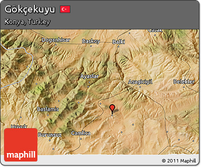 Satellite 3D Map of Gökçekuyu