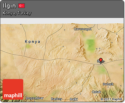Satellite 3D Map of Ilgın