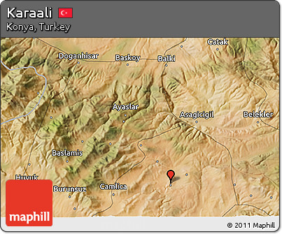 Satellite 3D Map of Karaali