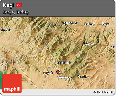 Satellite 3D Map of Keçi