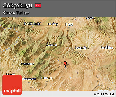 Satellite 3D Map of Gökçekuyu