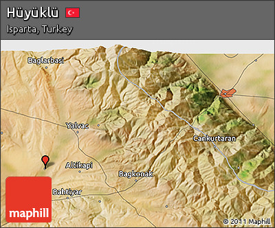 Satellite 3D Map of Hüyüklü