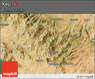 Satellite 3D Map of Keçi