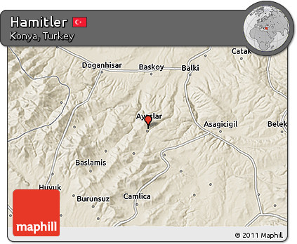 Shaded Relief 3D Map of Hamitler
