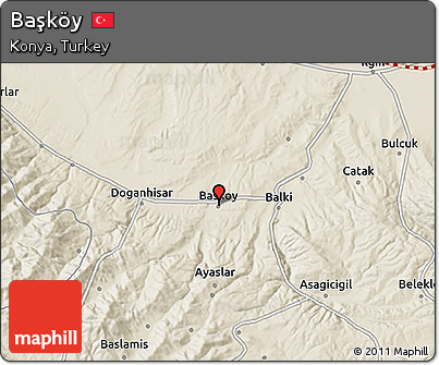 Shaded Relief 3D Map of Başköy