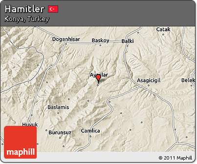 Shaded Relief 3D Map of Hamitler
