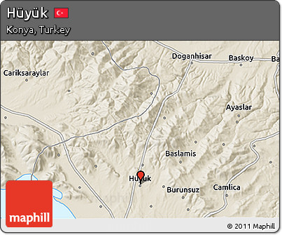 Shaded Relief 3D Map of Hüyük