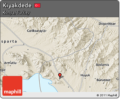 Shaded Relief 3D Map of Kıyakdede