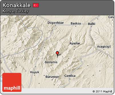 Shaded Relief 3D Map of Konakkale