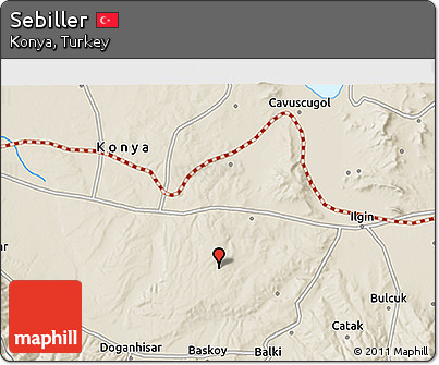 Shaded Relief 3D Map of Sebiller