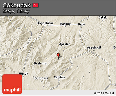 Shaded Relief 3D Map of Gökbudak