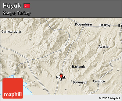 Shaded Relief 3D Map of Hüyük