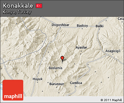 Shaded Relief 3D Map of Konakkale