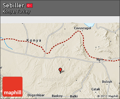 Shaded Relief 3D Map of Sebiller