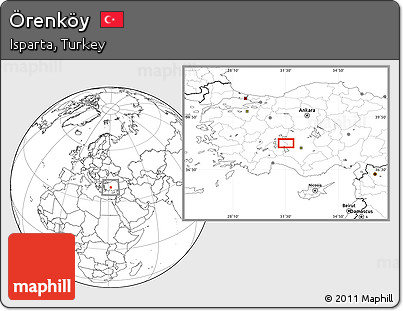 Blank Location Map of Örenköy