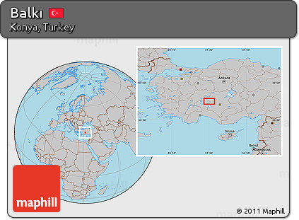 Gray Location Map of Balkı