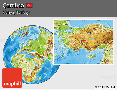 Physical Location Map of Çamlıca