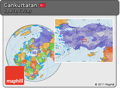 Political Location Map of Cankurtaran