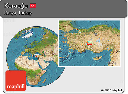 Satellite Location Map of Karaağa