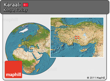 Satellite Location Map of Karaali