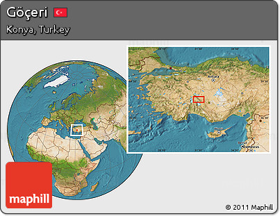Satellite Location Map of Göçeri
