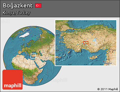 Satellite Location Map of Boğazkent