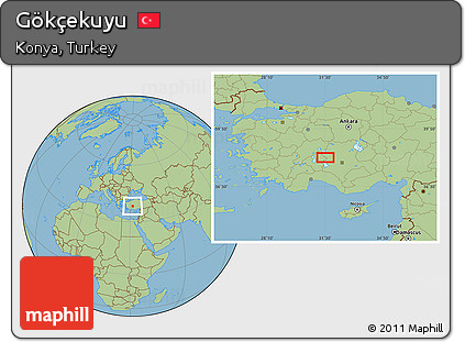 Savanna Style Location Map of Gökçekuyu