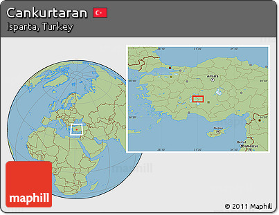 Savanna Style Location Map of Cankurtaran