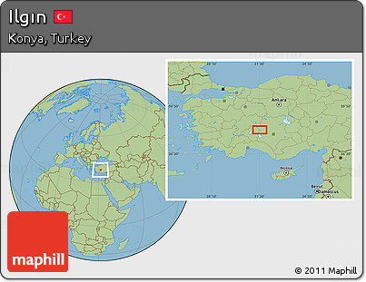 Savanna Style Location Map of Ilgın
